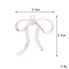 Alloy Baking Paint Cut Out Ribbon Bow Diy Jewelry Accessories For Ins Car Keychain