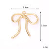 Alloy Baking Paint Cut Out Ribbon Bow Diy Jewelry Accessories For Ins Car Keychain