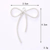 Alloy Baking Paint Cut Out Ribbon Bow Diy Jewelry Accessories For Ins Car Keychain