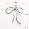 Alloy Baking Paint Cut Out Ribbon Bow Diy Jewelry Accessories For Ins Car Keychain