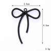 Alloy Baking Paint Cut Out Ribbon Bow Diy Jewelry Accessories For Ins Car Keychain