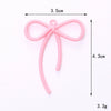Alloy Baking Paint Cut Out Ribbon Bow Diy Jewelry Accessories For Ins Car Keychain