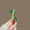 Alloy Bamboo And Flower Styling Electroplating Brooch For Women And Men As Luxury Elegant Sweater Suit Accessories Gift