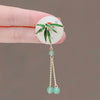 Alloy Bamboo Flap Brooch With Flower Pattern Electroplated For Women