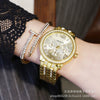 Alloy Band Quartz Watch For Couple Business Style Round Dial