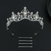 Alloy Baroque Rhinestone Electroplated Rhombus Crown For Adult Women Bridal Hair Accessories