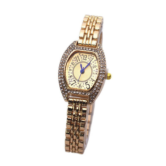 Alloy Barrelshaped Women's Quartz Bracelet Watch Luxury Leisure Style