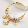 Alloy Beaded Bracelet Set With Diamonds Butterfly Geometric Style Women's