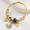 Alloy Beaded Bracelet Set With Diamonds Butterfly Geometric Style Women's