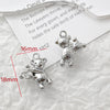 Alloy Beaded Pendant Bracelet Necklace With Cross And Bear Black Pink Lovely Style Electroplated Line Pattern