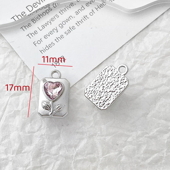 Alloy Beaded Pendant Bracelet Necklace With Cross And Bear Black Pink Lovely Style Electroplated Line Pattern