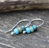 Alloy Beaded Turquoise Snowflake Geometric Women's Earrings