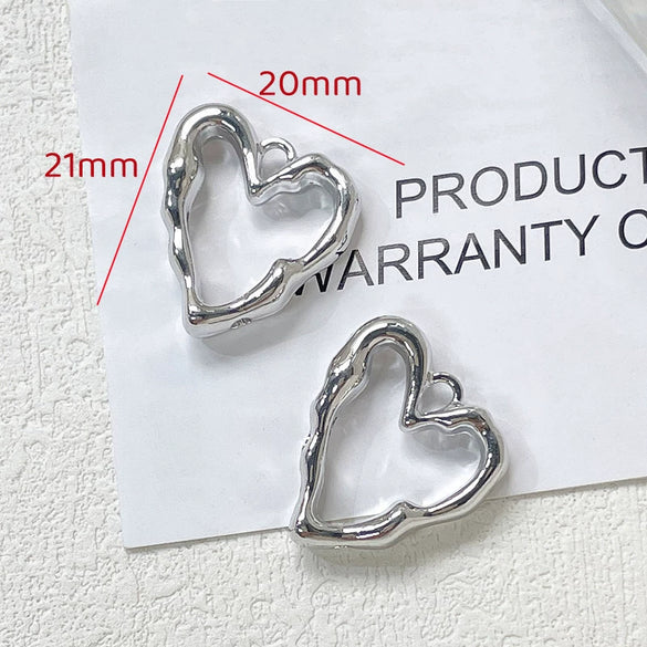 Alloy Beaded Y2k Sweet Heart Tulip Cherry Pendant Necklace And Bracelet Diy Handmade Accessories With Electroplating And Line Pattern