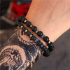 Alloy Black Gallstone And Black Magic Sand Manual Crafted Geometric Style Unisex Bracelet