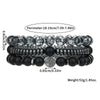 Alloy Black Gallstone And Black Magic Sand Manual Crafted Geometric Style Unisex Bracelet