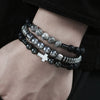 Alloy Black Gallstone And Black Magic Sand Manual Crafted Geometric Style Unisex Bracelet