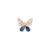 Alloy Blue Butterfly And Flower Pattern Ladies Brooch With Electroplating