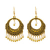 Alloy Bohemian Carved Hollow Geometric And Flower Earrings With Long Tassel Electroplating