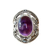 Alloy Bohemian Distressed Ring With Carved Flower And Leaf Pattern For Women