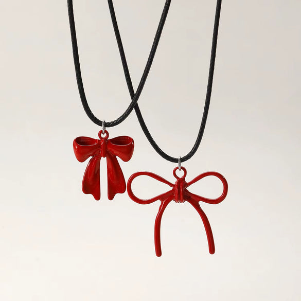 Alloy Bow Elegant Electroplating Necklace For Women