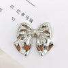 Alloy Bow Mobile Phone Shell And Garment Accessories Electroplated