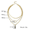 Alloy Bow Necklace With Geometric And Flower Patterns Electroplated