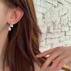 Alloy Bow Pearl Earrings