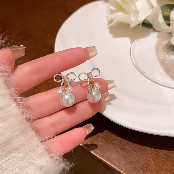 Alloy Bow Style Electroplated Women's Earrings