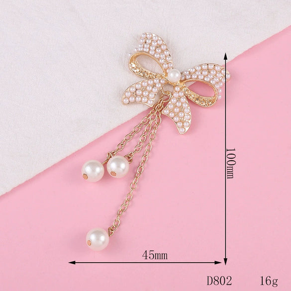 Alloy Bow Tie Pattern Mobile Phone Case Tassel Pendant Jewelry Accessories Electroplating