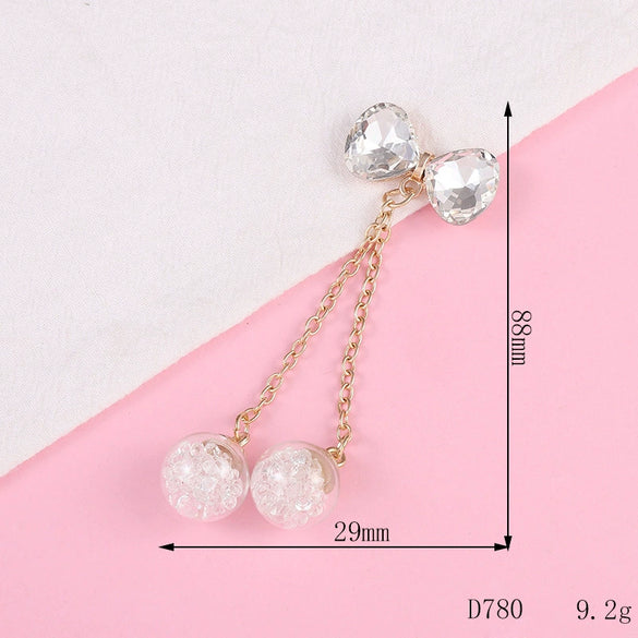 Alloy Bow Tie Pattern Mobile Phone Case Tassel Pendant Jewelry Accessories Electroplating