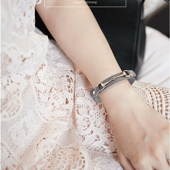 Alloy Bracelet Fashion Simple Adjustable Horseshoe Buckle Geometric Electroplated Unisex Women's