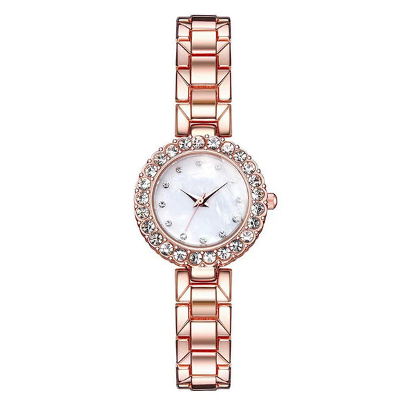 Alloy Bracelet Rhinestone Twopiece Fashion Watches For Men And Women Students