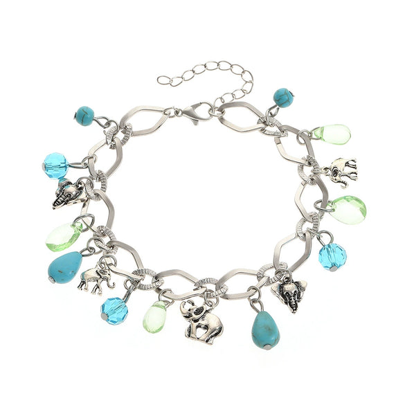 Alloy Bracelet With Geometric Animal Zodiac Pattern Electroplated For Women