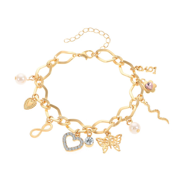 Alloy Bracelet With Geometric Animal Zodiac Pattern Electroplated For Women