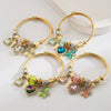 Alloy Bracelet With Lock Heart Love Flower Pendant Set With Diamonds Fashionable And Sweet For Women