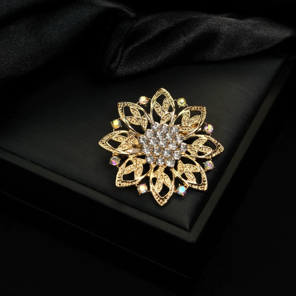 Alloy Brooch Diamond Geometric Style Electroplating For Women And Unisex