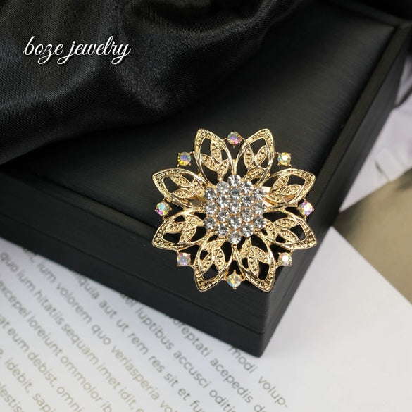 Alloy Brooch Diamond Geometric Style Electroplating For Women And Unisex