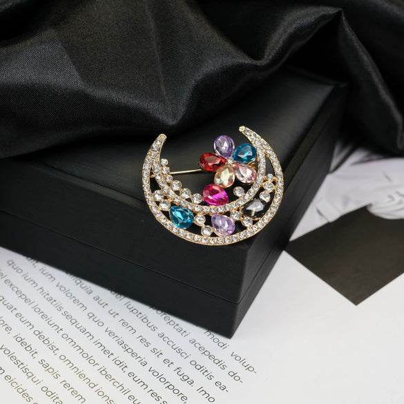Alloy Brooch Luxury Retro Style With Flower And Star Pattern Electroplated