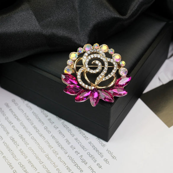 Alloy Brooch Luxury Retro Style With Flower And Star Pattern Electroplated