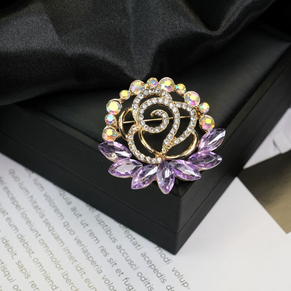 Alloy Brooch Luxury Retro Style With Flower And Star Pattern Electroplated
