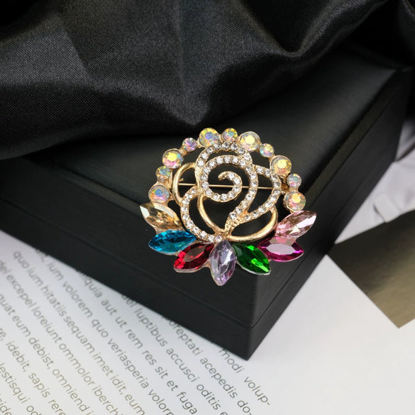 Alloy Brooch Luxury Retro Style With Flower And Star Pattern Electroplated
