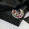 Alloy Brooch Luxury Retro Style With Flower And Star Pattern Electroplated