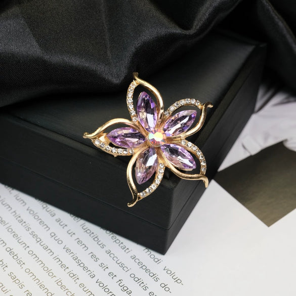Alloy Brooch Luxury Retro Style With Flower And Star Pattern Electroplated