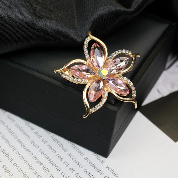 Alloy Brooch Luxury Retro Style With Flower And Star Pattern Electroplated