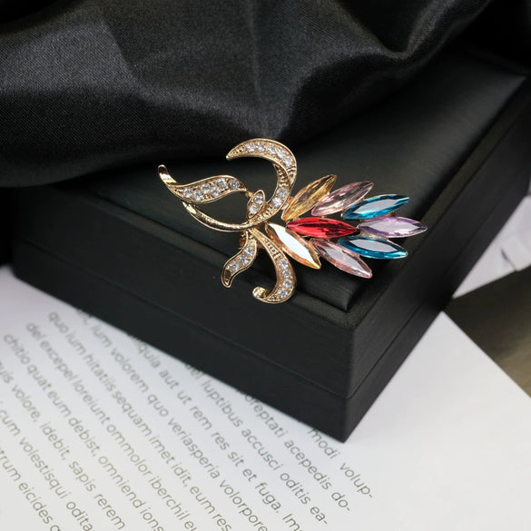 Alloy Brooch Luxury Retro Style With Flower And Star Pattern Electroplated