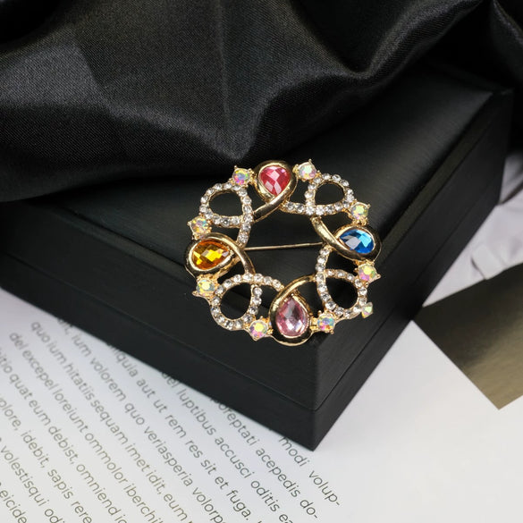 Alloy Brooch Luxury Retro Style With Flower And Star Pattern Electroplated