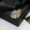 Alloy Brooch Luxury Retro Style With Flower And Star Pattern Electroplated