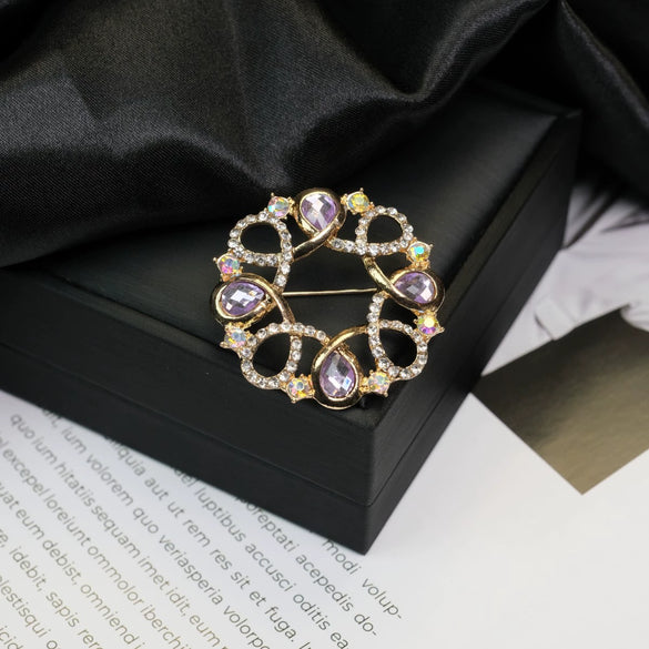 Alloy Brooch Luxury Retro Style With Flower And Star Pattern Electroplated