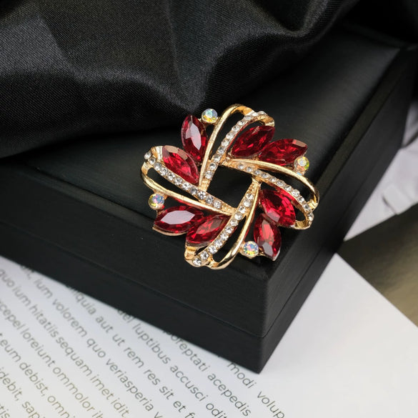 Alloy Brooch Luxury Retro Style With Flower And Star Pattern Electroplated