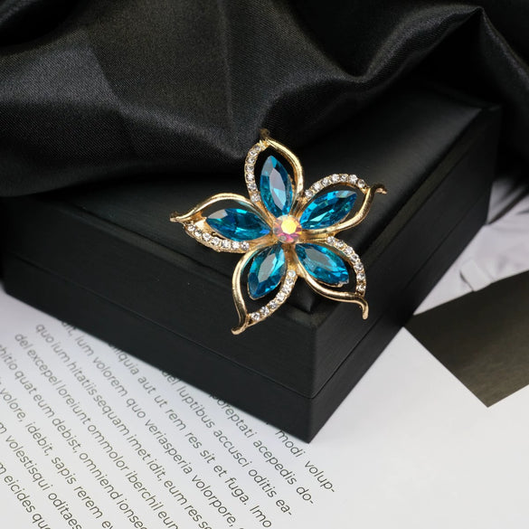 Alloy Brooch Luxury Retro Style With Flower And Star Pattern Electroplated